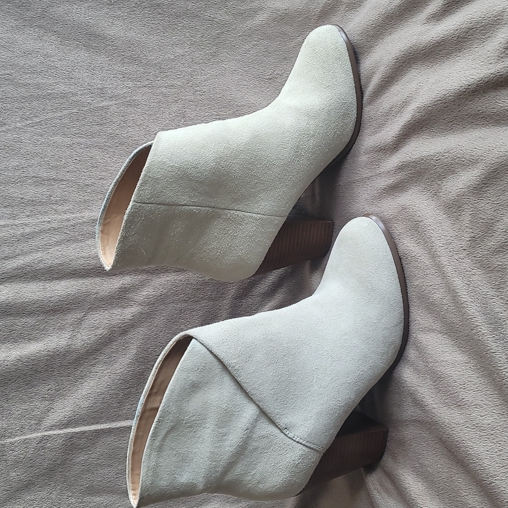 Joe's Jeans white suede ankle boots